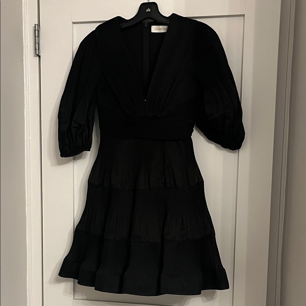 Zimmermann pleated mini dress. Black. Size 0P. US 2P. New with tags. - Picture 3 of 14